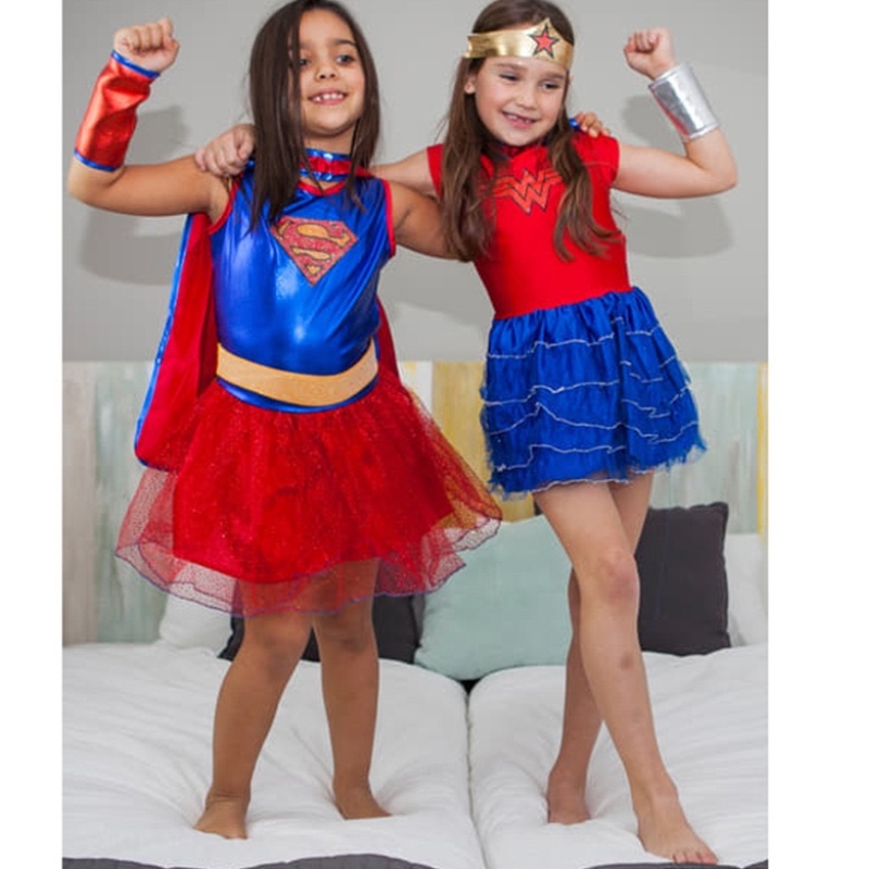 Hot Sale Justice League Child 's Supergirl Tutu Kleid Halloween Kostüme für Mädchen