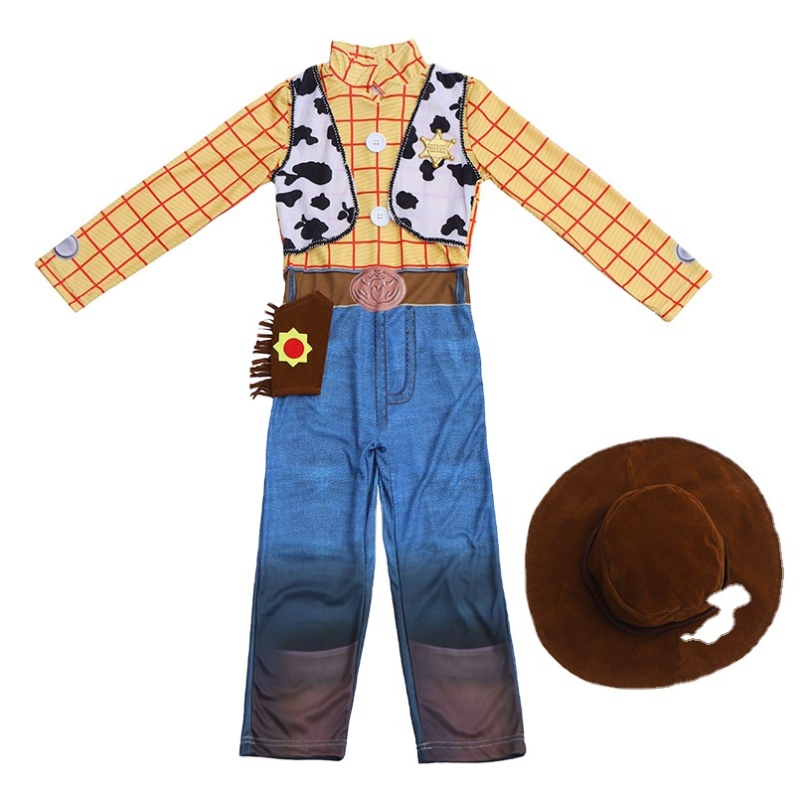 Hot Sale Mode in Stock Halloween Kids Western Cowboy Kostüm für 3-10 Jahre Junge