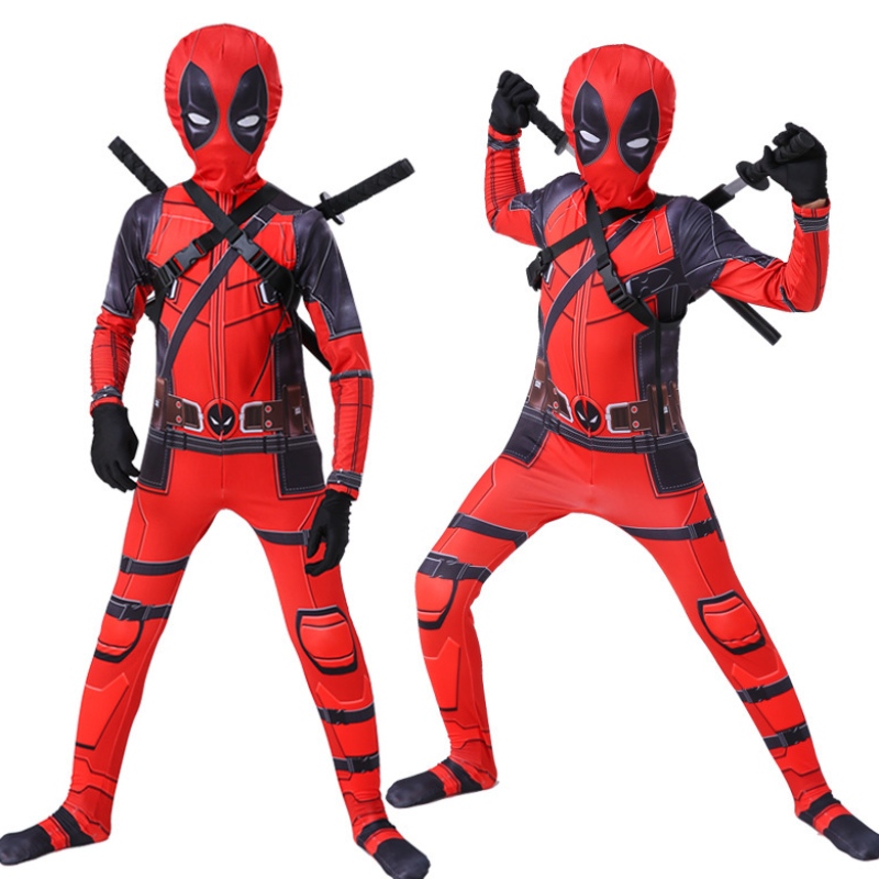 Unisex Superhelden Bodysuit Halloween Cosplay Kostüme Kinder 3D -Stil
