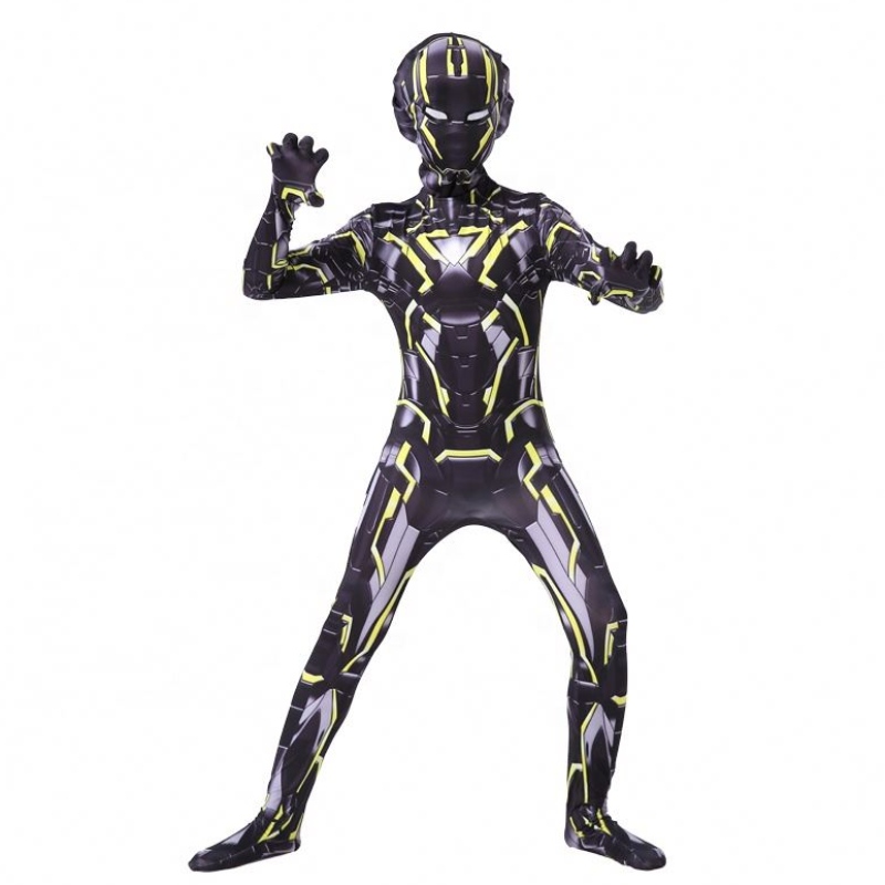 Neues Design Cool Avenger Eltern Kinder Kostüme Halloween Cosplay 3D -Muskeldruck die Eisen Sets für Mann Kinder
