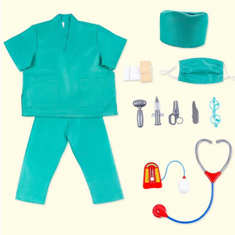 Kinderarzt Kostüm Doktor Chirurgen Anziehen Sie Kleinkindjungen Mädchen Halloween Kostüm Rollenspiel Set und Accessoires
