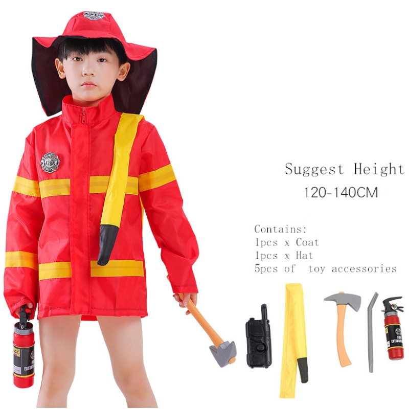 Kinder Feuerwehr Kostüm Kleinkind Feuerwehrmann Dress Up Fire Treat Outfit