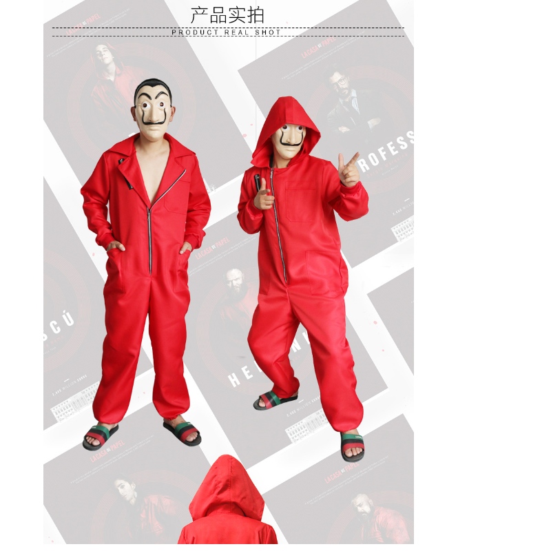 Salvador Dali Movie Kostüm Geld Überfall Das Haus von Papier la Casa de Papel Cosplay Halloween Party Kostüme