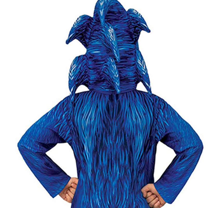 Halloween Party Game Cosplay Kinder Blau Sonic Jumpsuit Cartoon Sonic Das Hedgehog -Kostüm
