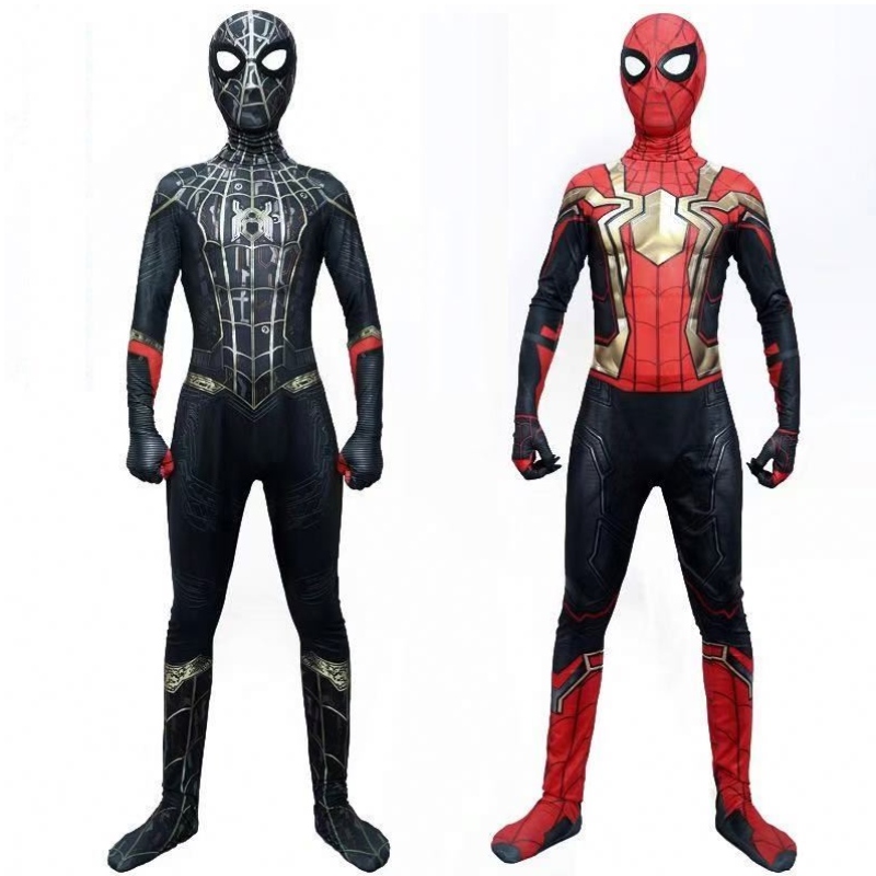 Spider Man Spiderman Kostüm ausgefallene Jumpsuit Erwachsene und Kinder Halloween Cosplay Kostüm Red Black Spandex 3D Cosplay Kleidung