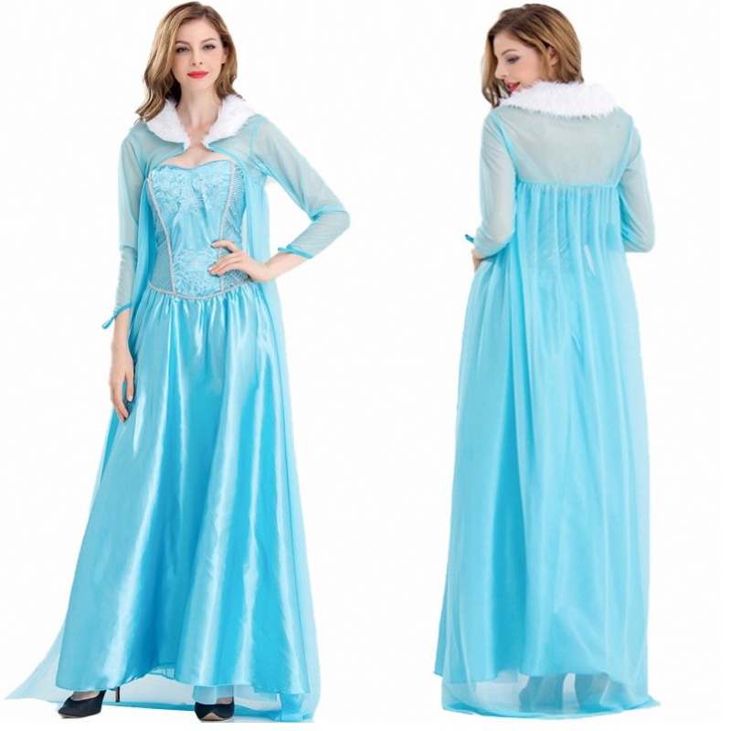 2022 Kleidung für Erwachsene Kostüm Frauen verkleiden Schnee Queen Elsa Kostüm für Erwachsene HCGD-056