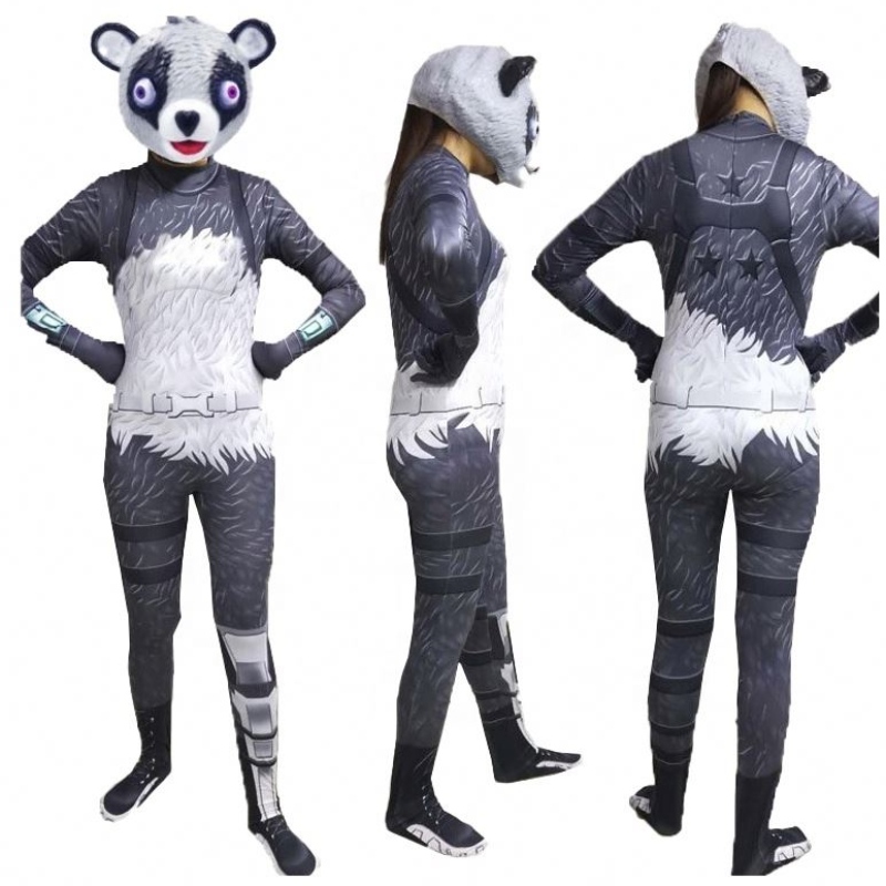 New Fancy Factory Direct Hot Sale Cuddle Team Leader Jumpsuit weiblicher Schädel Trooper Bodyuit für Erwachsene Fort Nite Cosplay Kostüm