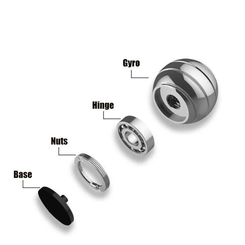 Neues Design Desktop Zappel Spinner Stress Relief Toys Rotary Gyro erwachsene Kinder Aluminiumlegierung Dekompression Spinning Top Toys