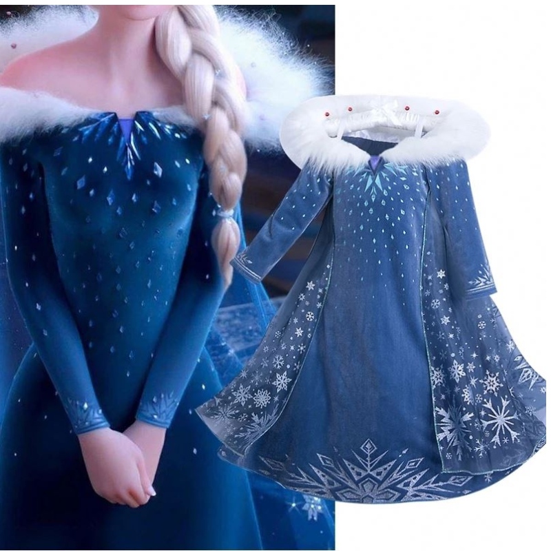 Baige Cosplay Party Dress Up Prinzessin Elsa Anna Fashion Kleid Kostüm Halloween Fee Prinzessin Kinder Kostüm Kostüm