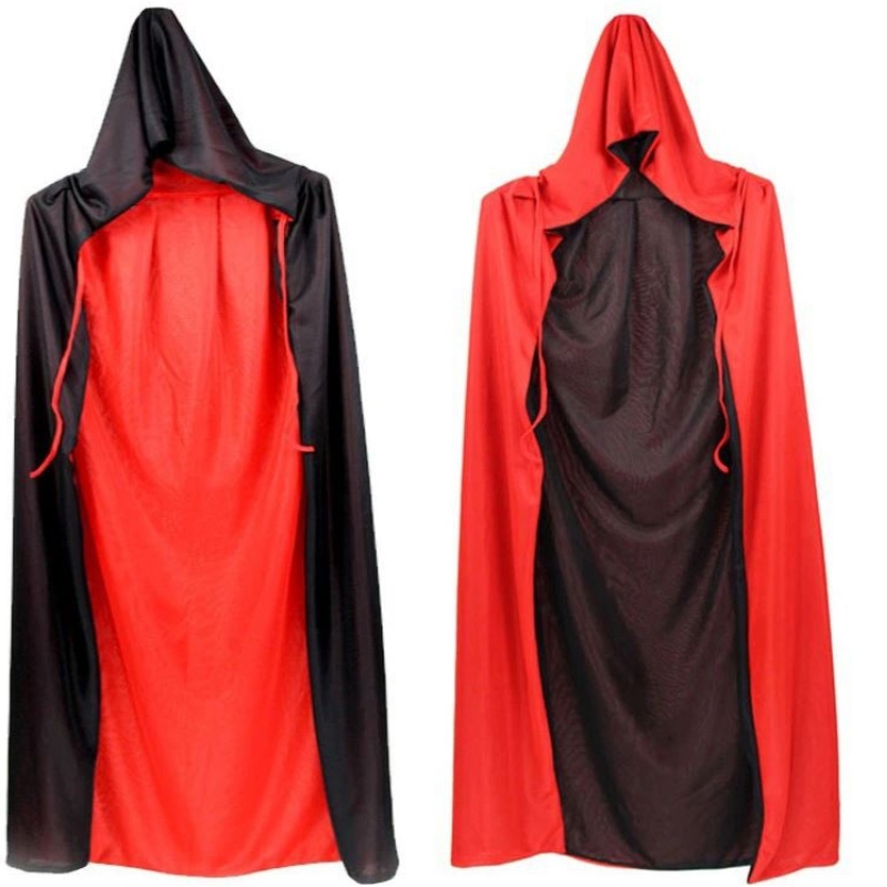 Großhandel Mantel mit Kapuze mit Kapuzenmantel Wicca Robe mittelalterlicher Kap -Schal Vampir Halloween Party Hexenzauberer Kostüme