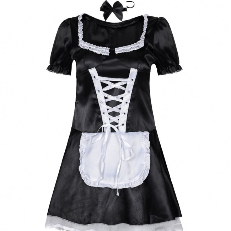 Süße lolita kleide französische mädchen outfit Kellner kostüm Frauen sexy Schürze Kleider Cosplay Party Kleidung für Mädchen Plus Size