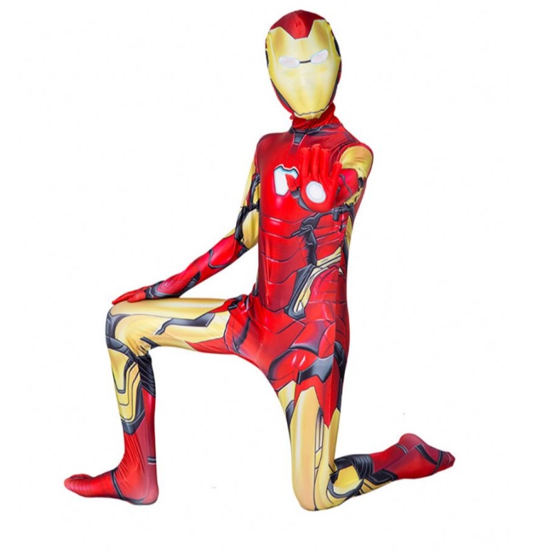 Halloween Ironman Kostüm mit erwachsenen Kindern Endgame Superhelden Kinder Jumpsuit Kostüm für Erwachsene Kinder Karneval Party