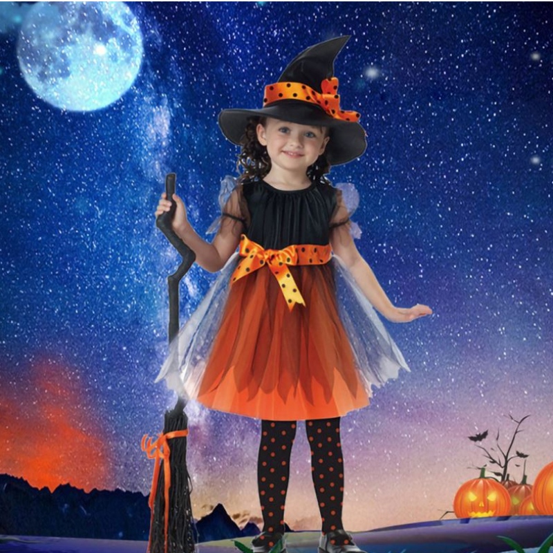 Halloween Kostüm für Kinder Baby Girl Kinder Hexen Kostüm Girl Cosplay Carnival Party Prinzessin Kostüme Kleidung