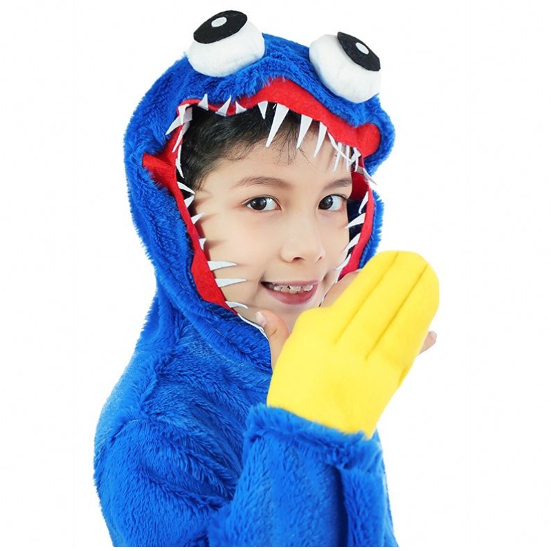 Wuggy Kostüm Poppy Playtime Game Charakter Plüsch Jumpsuit Horror Scary Soft Geschenk für Kinder Carnival Party Cosplay Kleidung