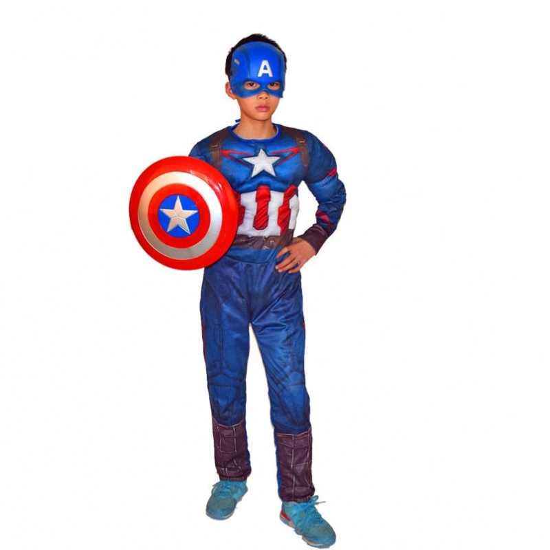 Boy TV&movie Kostüm Captain Cosplay Jumpsuit Child Superhelden Kostüm Kinder Kinder Happy Halloween Fantasy Show