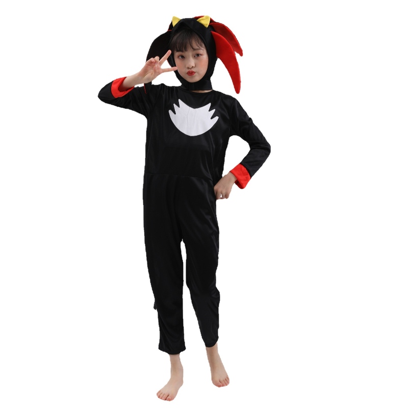 Heißer Verkauf überschonischer Kinder Super Black Sonic Black Shadow Charter Kostüm für Halloween