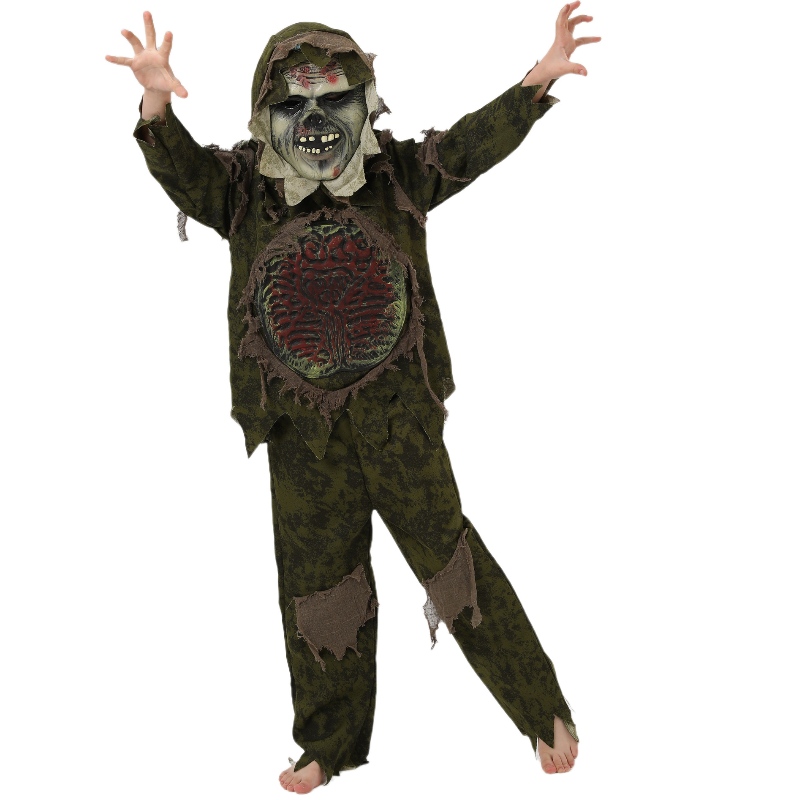 Kid 's Halloween Zombie Kostüm Cosplay Coy Monster Kostüm Horrormaske Zombie Kleidung