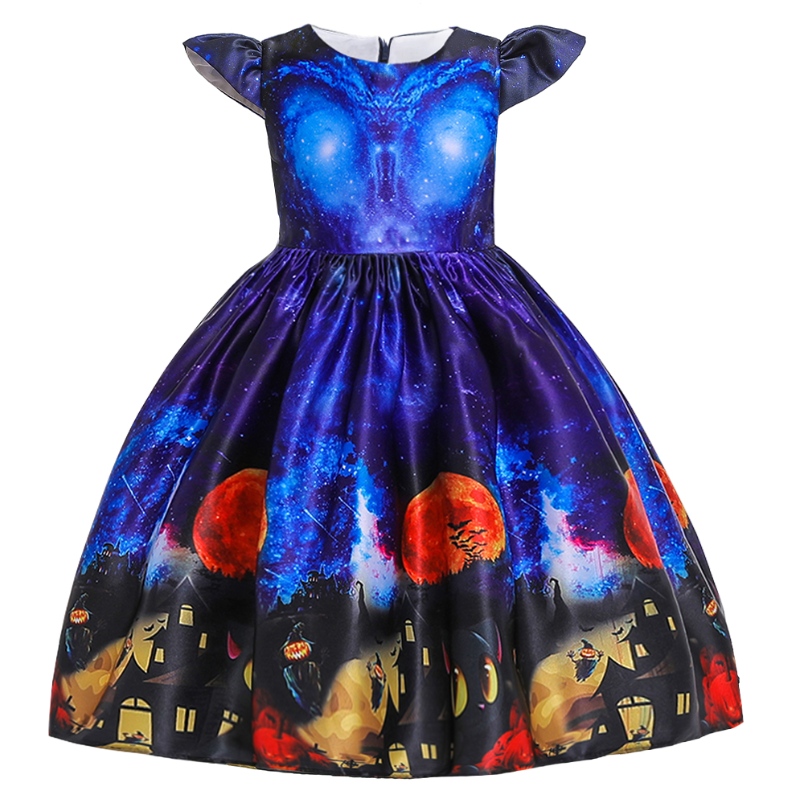 2022 Halloween Kleid Herbst Kürbis -Print -Cosplay -Kleid