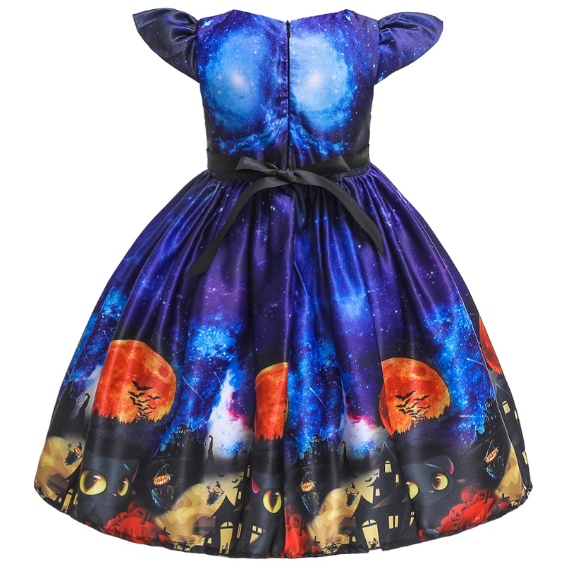 2022 Halloween Kleid Herbst Kürbis -Print -Cosplay -Kleid