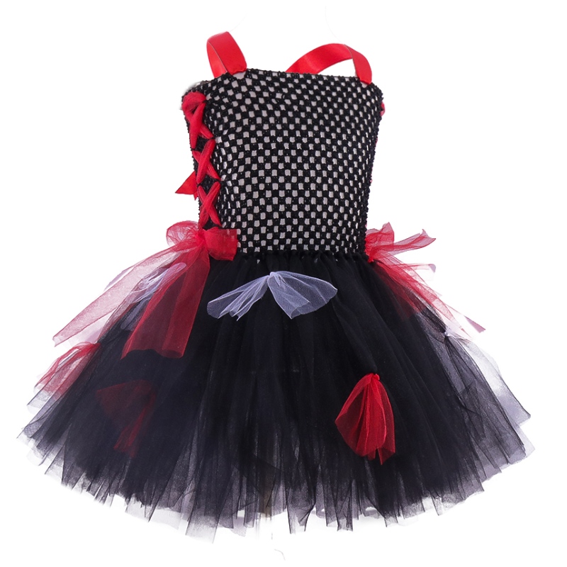 Kleinkindkinderniedliche Tutu -Kleider Kostüm Halloween Zombie Cosplay für Mädchen