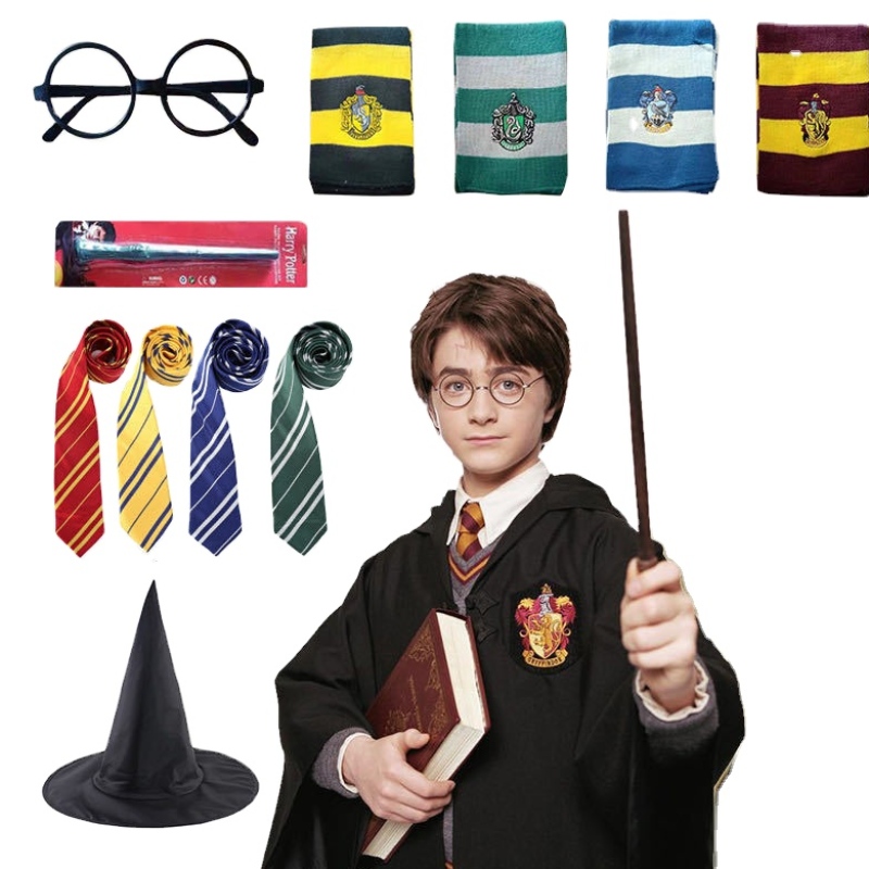 2022 heißer Verkauf Harry Cosplay Kostüm Kinder und erwachsene Potterrobe für Halloween -Partykostüme