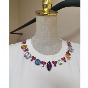 Neue Tencel Leinen Baumwollmischung hochwertige Damen T-Shirt