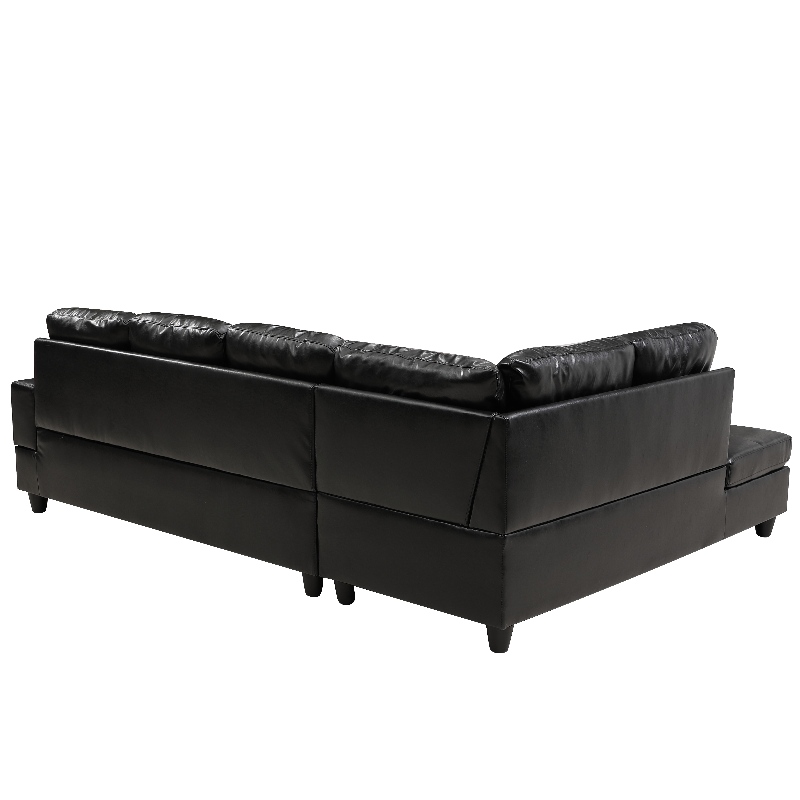 Faux Leder Sektional Sofa Wohnzimmer Sofa Set mit Stauraum