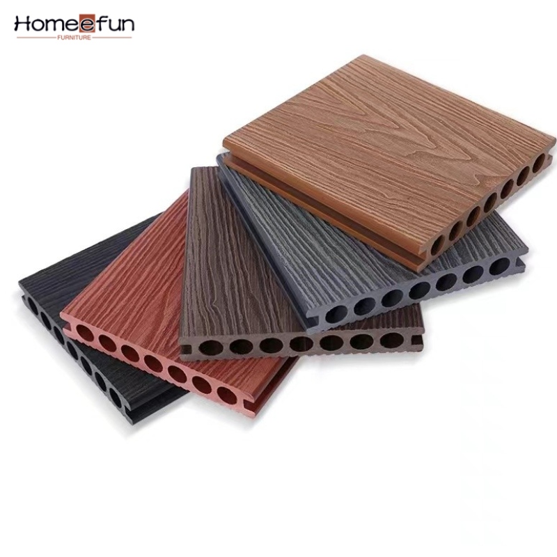 2022 Wpc 3d geprägter Bodenbelag Holz Korn Planken Anti Rutsch Kunststoff Holz Composite Decking Garten Bodenbelag Deck im Freien