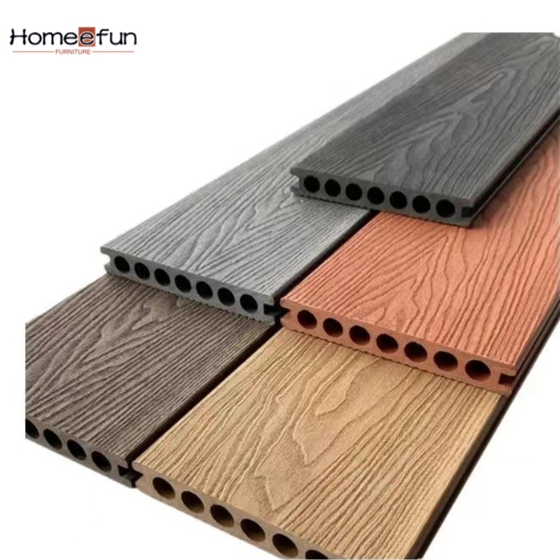 2022 neue 3D WPC Decking Holz Kunststoff Verbund PE im Freien hohle feste Decking Bodenbelag Antiseptisch