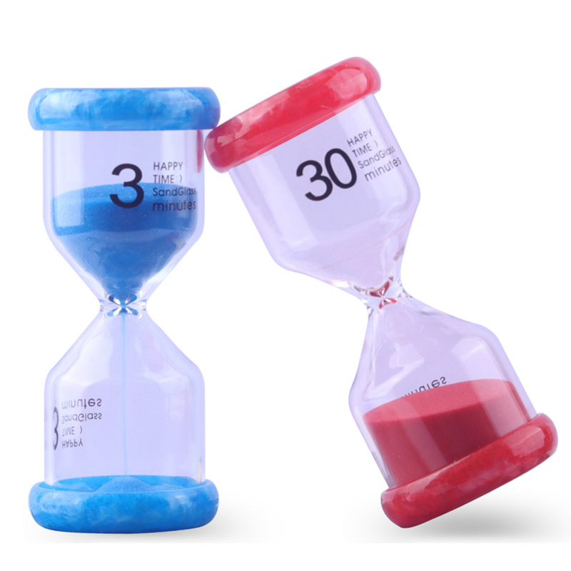 Bestseller Bunte Kunststoff Sand Timer Uhr 2/3/5/10/15/30 Min für Kinder Spiele Dekor Sanduhr