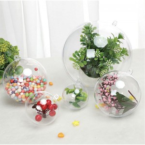 Weihnachtskugel PS transparent Plastikball Einkaufszentrum Feste Dekoration hoch durch Round Ball Hollow Ball Großhandel Acryl Weihnachtsball