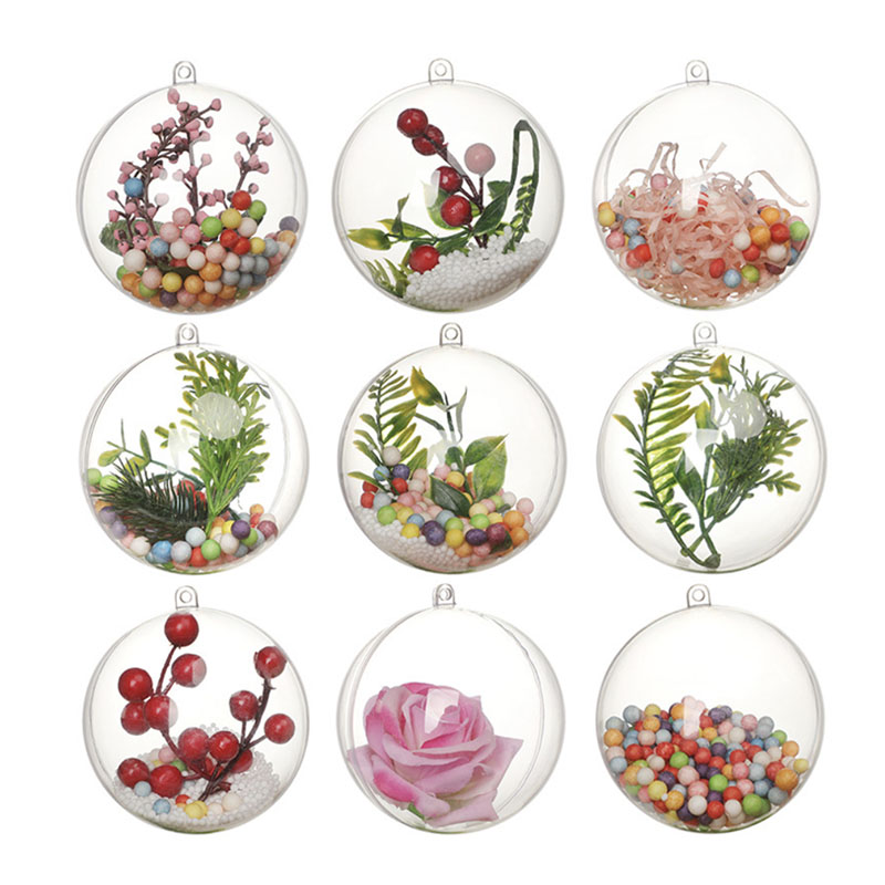 Weihnachtskugel PS transparent Plastikball Einkaufszentrum Feste Dekoration hoch durch Round Ball Hollow Ball Großhandel Acryl Weihnachtsball