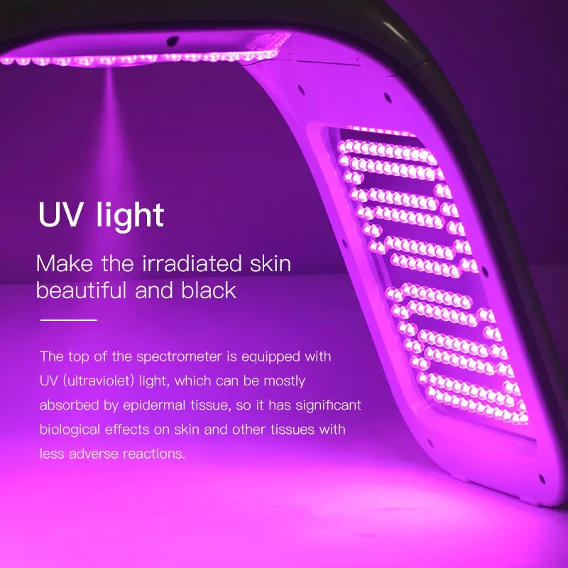 7 Farben PDT LED Light 5d Kollagen Lichttherapie Gesichtsbeauty -Maschine zur Hautverjüngung Akne entfernen, Hautstraffung, Pigmententfernung, Akne -Behandlung, Hautverjüngung, Falteentferner.