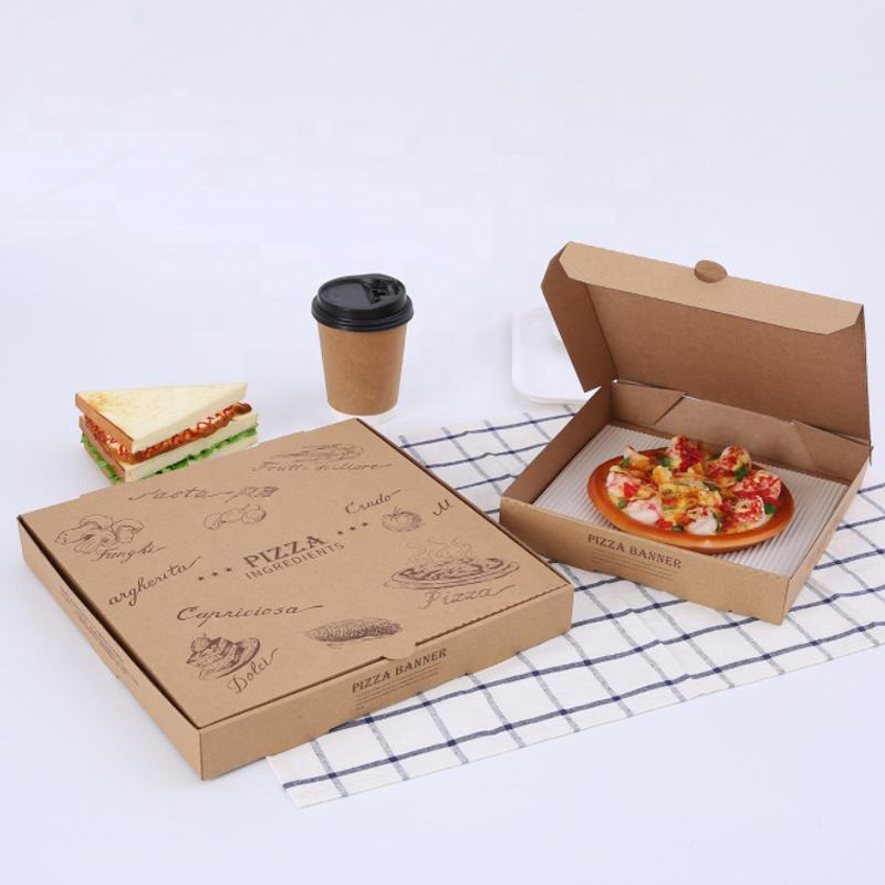 7/9/12 Zoll Rechteck Pizza Box, biologisch abbaubare benutzerdefinierte Box für Pizza