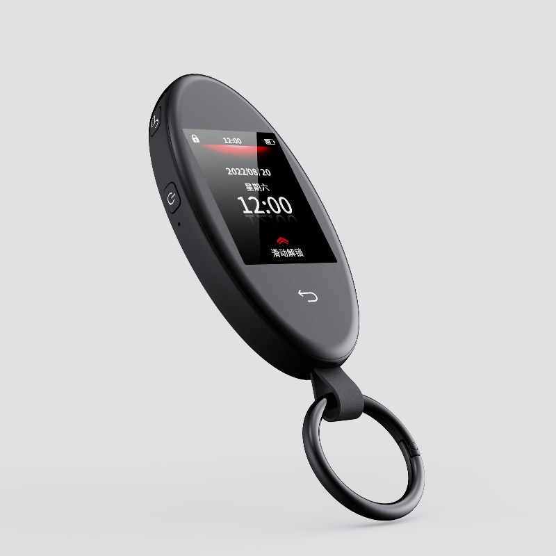 Smart LCD Screen Touch Car Key, upgrade schlüssellosen Eintrag, lila Autoschlüssel Auto Lock&Entsperren Sie Remote -Auto -Starter, Key FOB Ersatz -Anti -Diebstahl -Zubehör, Fahrzeuglogo -Display