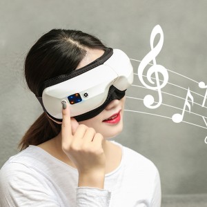 Smart Eye Massager mit Hitze, Augenmassagegeräte für Migräne 6 Modi mit Bluetooth -Musik -Wärme -Komprimierung Augenmassage erhitzte Augenmassage faltbar für Migräne Kopfschmerzen dunkle Kreise