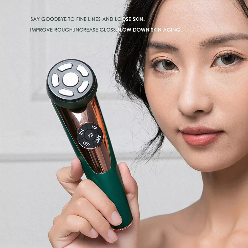 EMS Hot Cold Photon Beauty Instrument Face Skin Whiten Lift Zieh Feat-Lift Beauty Beauty Tool USB Tragbares elektrisches Gesichtsmassagegeräte, Gesicht Einführung Reinigung Hautanstrengungen Falten Entfernung Heiße Gesicht Einführung Schönheit Gerät