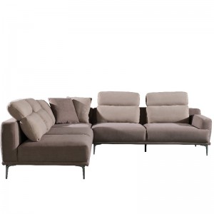 Stoff Chaise Abschnittsofa Ecke Sofa Wohnzimmersofa Bett
