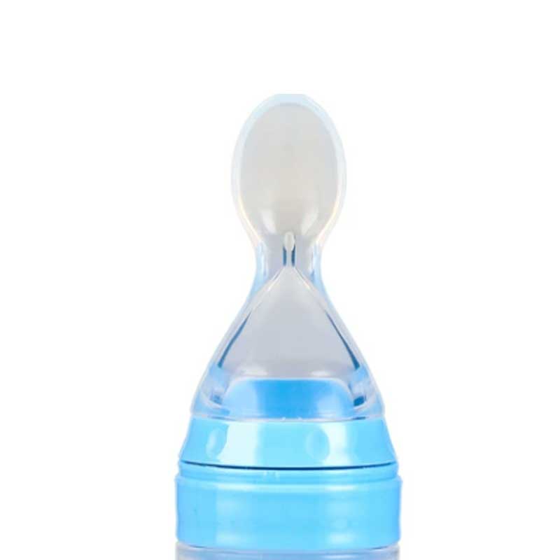 100% Lebensmittelqualität Silikonlöffel Squeeze Reis Paste Baby Fütterung Flasche Silikon Baby Kinder Füttern Obst Schnuller Löffel Flasche