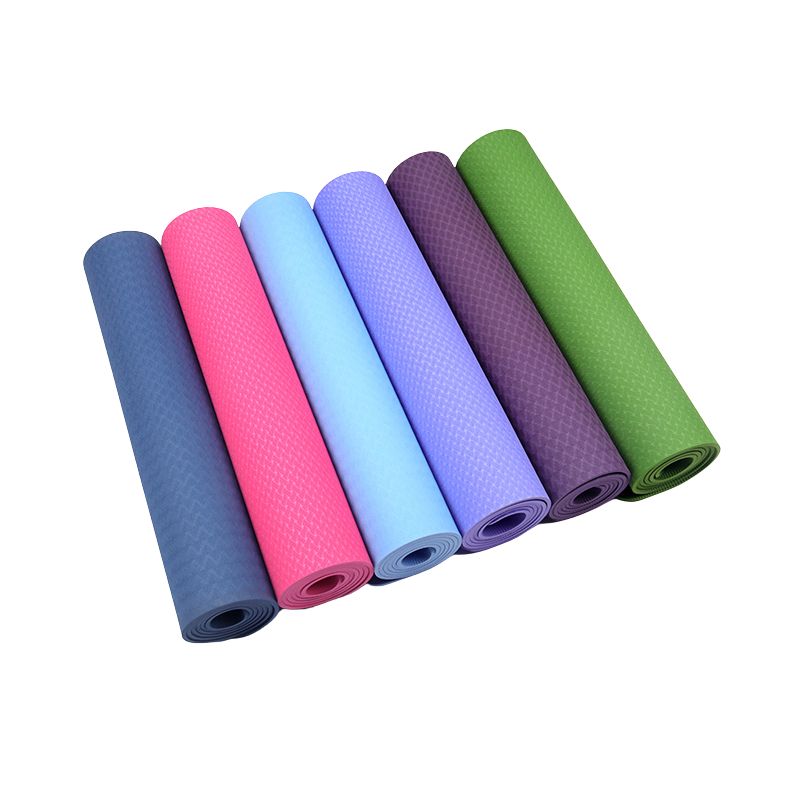 Großhandel Yoga-Mattendicke (4/6/8mm) Fitness-Übungsmatte umweltfreundlichenicht glatte TPE-Yoga-Matte hohe Dichte, geeignet für Home Yoga, Bewegung, Pilates.