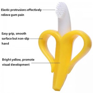 Banane Baby Teether Silicon Baby Zahnbürste Baby Mini Zahnbürste Training Zahnbürste und Teether Toy