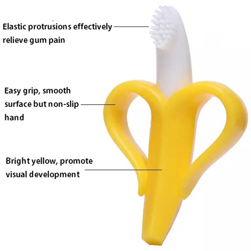 Banane Baby Teether Silicon Baby Zahnbürste Baby Mini Zahnbürste Training Zahnbürste und Teether Toy