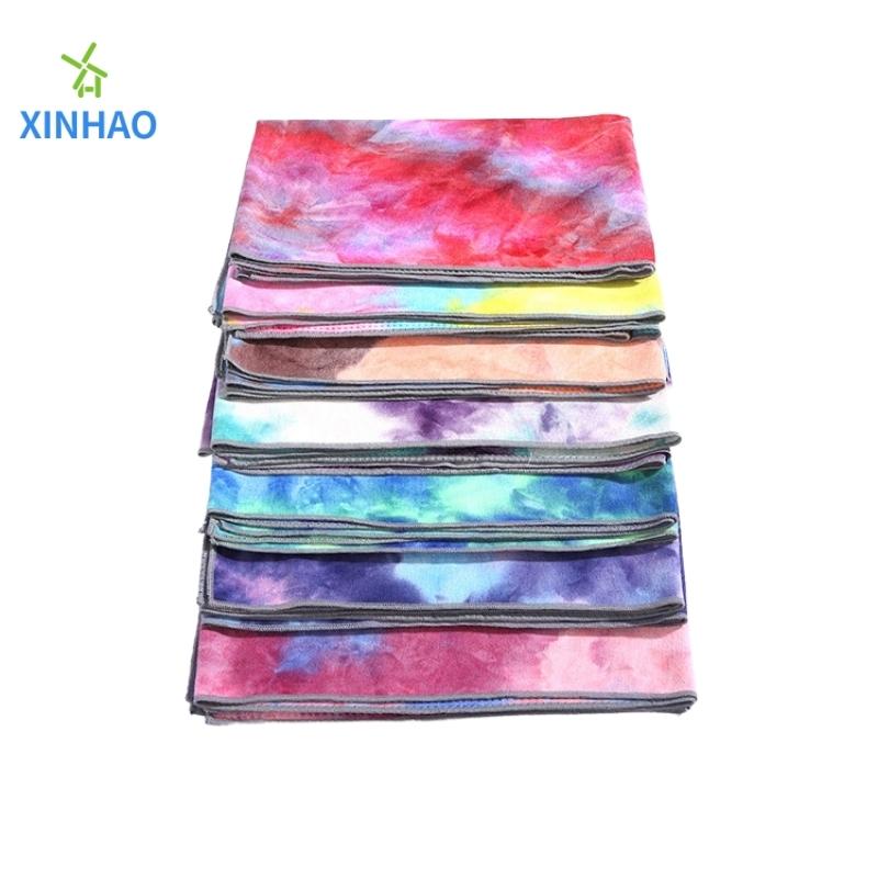 Anti-Rutsch-Umweltschutz-Tie-Dye-Yoga-Handtuch Großhandel, Hochtemperatur-Tie-Dye-Yoga-Matten-Handtuch Weich und schweißabsorbierend, ideal für Hochtemperatur-Yoga, Pilates, Fitness