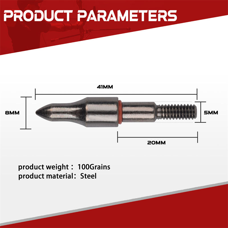 Elongarrow 150002 100 Grain Bogenschießen Pfeilspitzen für Kohlenstoffpfeile