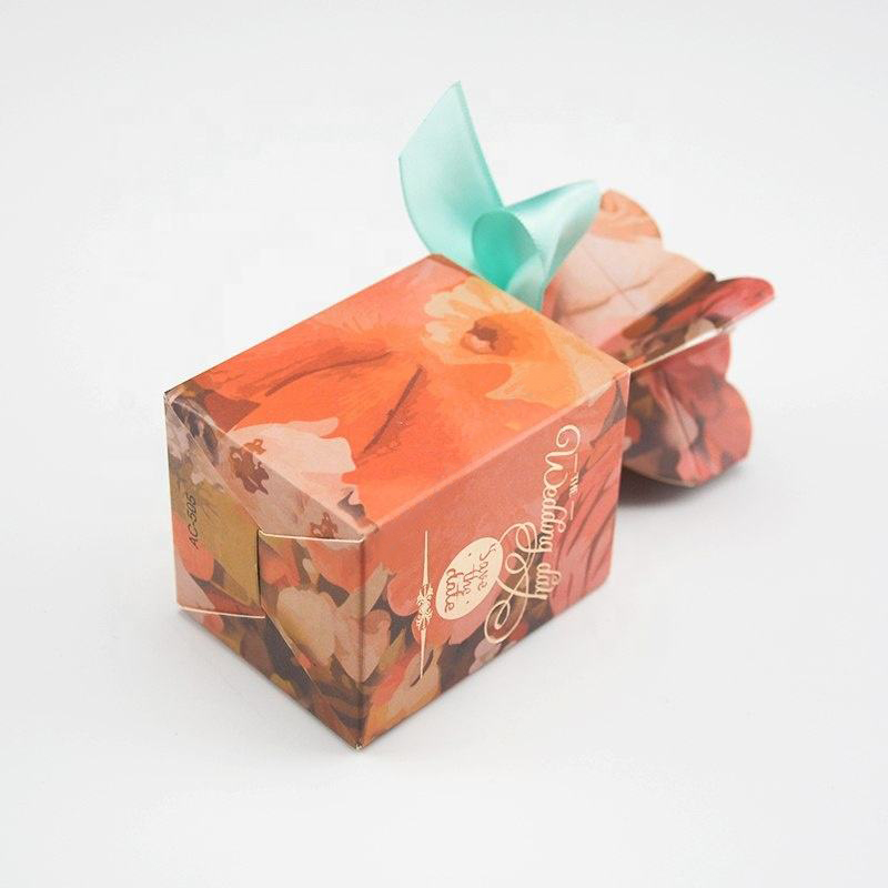 Custom Printing Hochzeit Süßigkeiten Gast Papier Geschenkbox