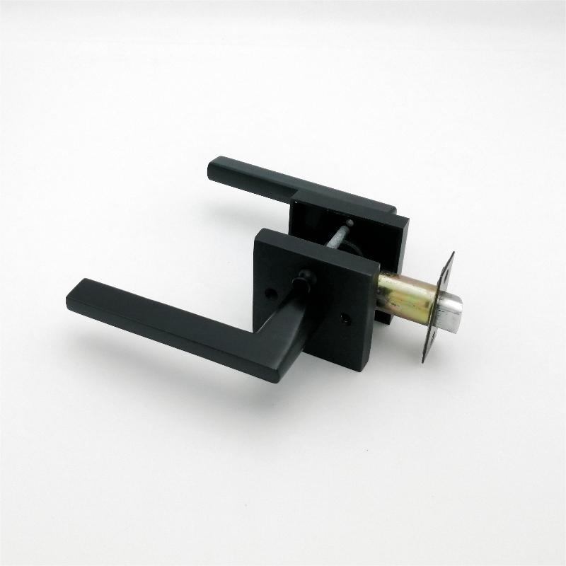 S7503 Privatsphäre Türhebel für Schlafzimmer und Badezimmertüren mattschwarz