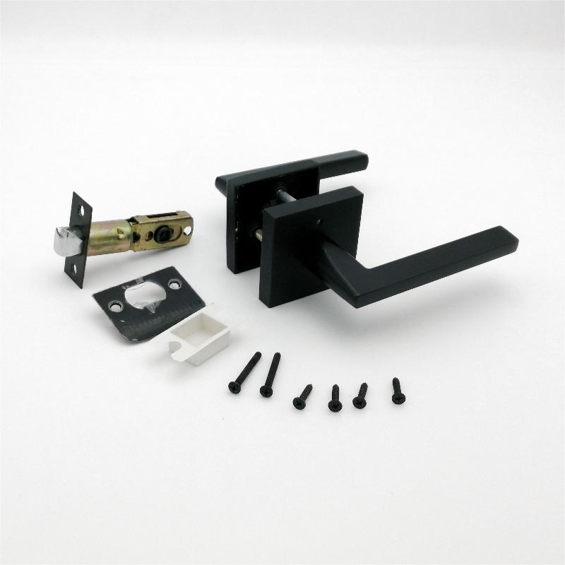 S7503 Privatsphäre Türhebel für Schlafzimmer und Badezimmertüren mattschwarz