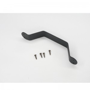 BH003 Scheunentürgriff, schwarzer Stahlzuggriff für Schiebetüren, Tore, Garagen, Schuppen