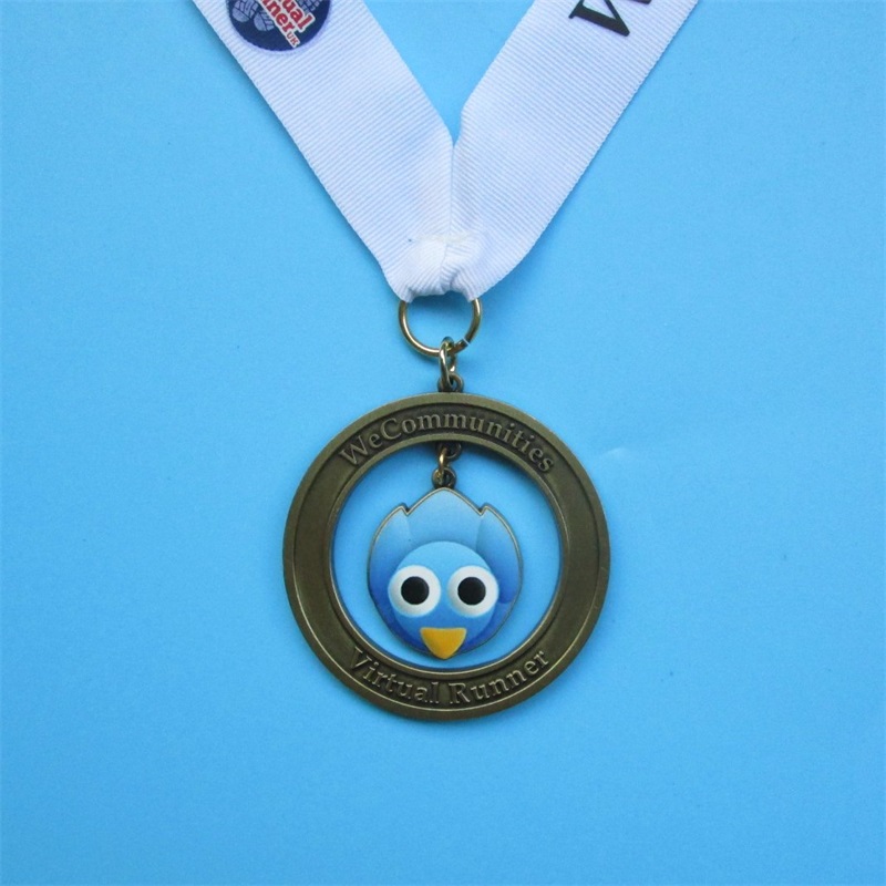 3D -Kleiderbügelmetallmedaillen Custom Sport Animal Medal Award