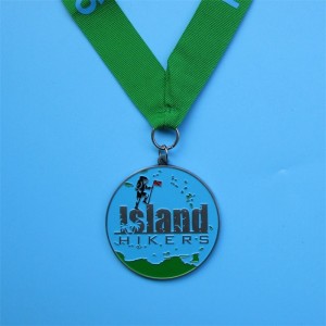 Zinklegierung Die Guss -Wandermedaille Nylonbandmedaille